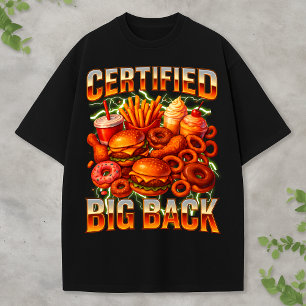 T-shirt Certifié Grande Chemise de Dos Bootleg Drôle Rétro
