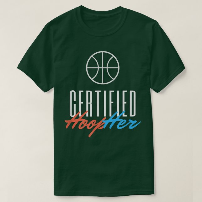 T-shirt Certifié HoopHer Basketball Girl, Basketball Pour (Design devant)