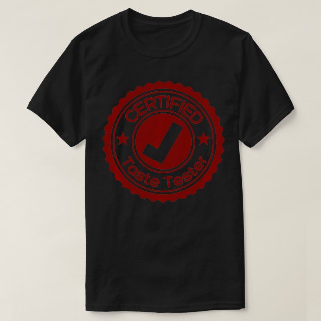 T-shirt Certifié Taste Tester rouge (Design devant)