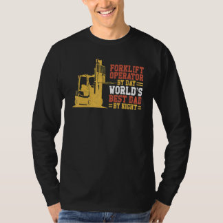 T-shirt Certified Forklift Truck Operator Dad Father Vinta
