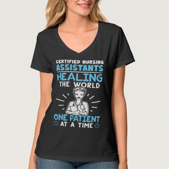T-shirt Certified Nursing Assistants Healing the World (Devant)