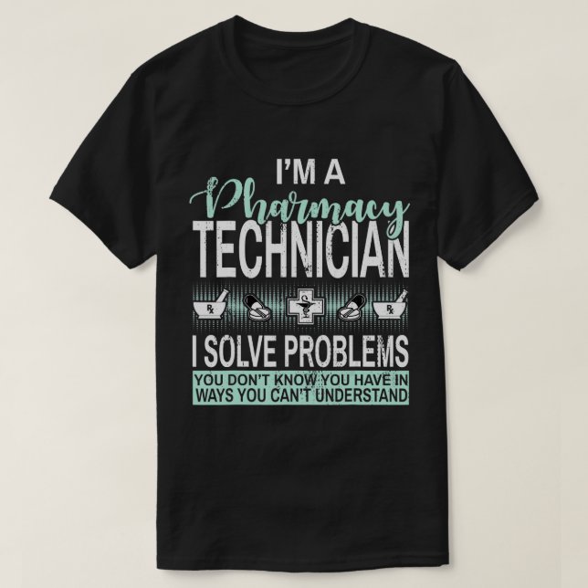 T-shirt Certified Pharmacy Technician Accessories Gifts No (Design devant)
