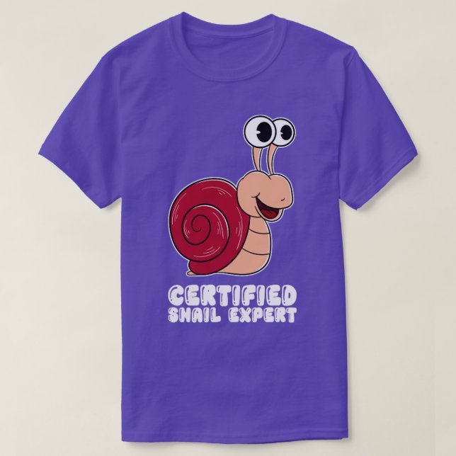 T-shirt Certified Snail Expert  (Design devant)