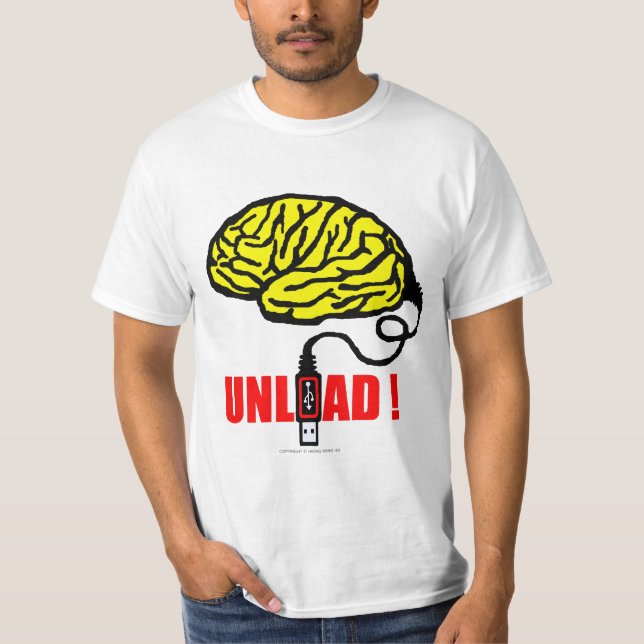 T-shirt cerveau à décharger (Devant)