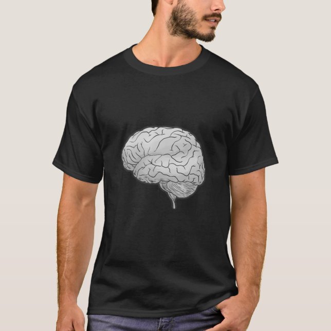 T-shirt Cerveau anatomique humain (Devant)