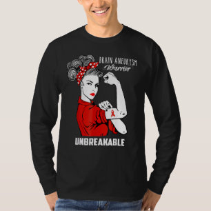 T-shirt Cerveau Aneurysme guerrier Une conscience indestru