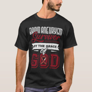 T-shirt Cerveau Aneurysme Survivant Par La Grâce De Dieu S