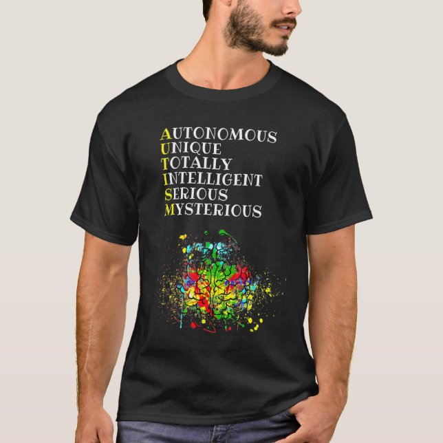 T-shirt Cerveau autistique (Devant)