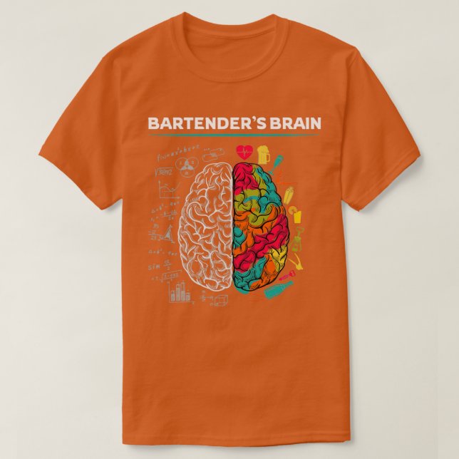 T-shirt Cerveau Bartenderx27s (Design devant)