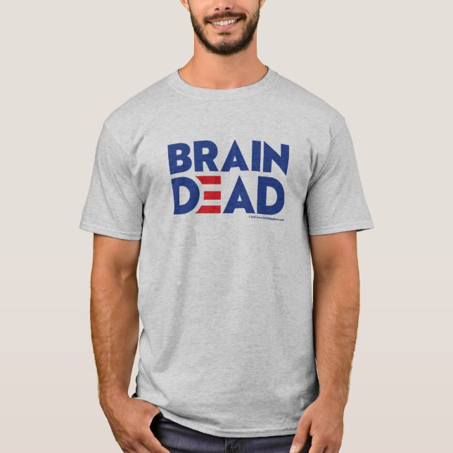 T-shirt Cerveau Biden Mort T=Chemise T (Devant)