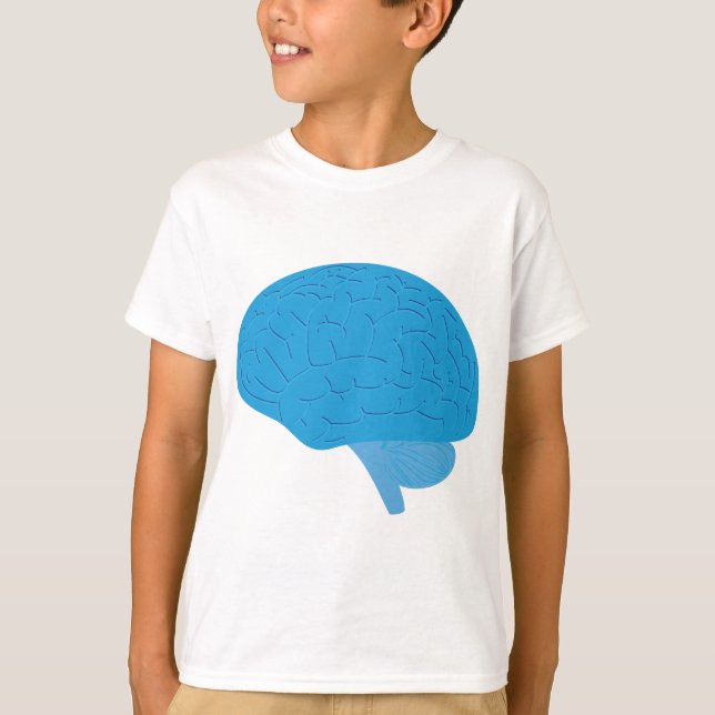 T-shirt Cerveau Bleu (Devant)