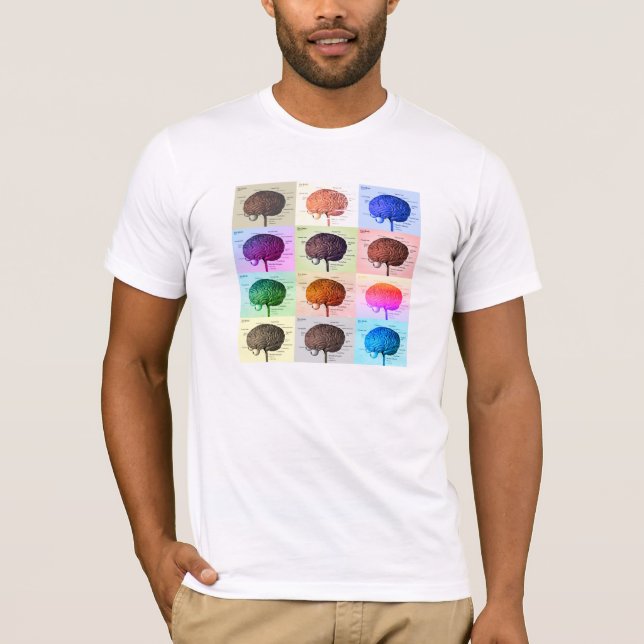 T-shirt Cerveau/Couleur (Devant)