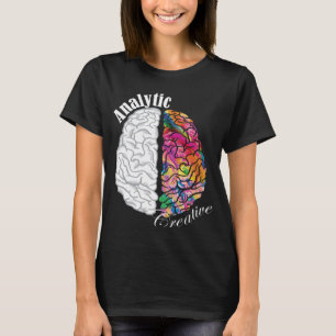 T-shirt Cerveau créatif et analytique Neurosc gauche et dr