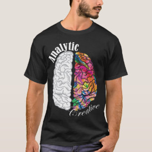 T-shirt Cerveau créatif et analytique Neurosc gauche et dr