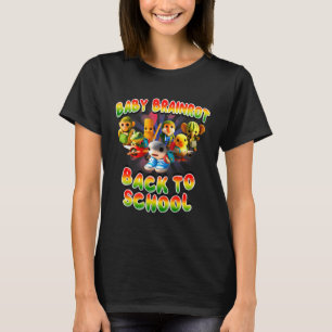 T-shirt Cerveau de bébé italien de retour à l'école pour l