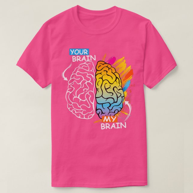 T-shirt cerveau de la neurodiversité sensibilisation sur l (Design devant)