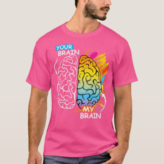 T-shirt cerveau de la neurodiversité sensibilisation sur l