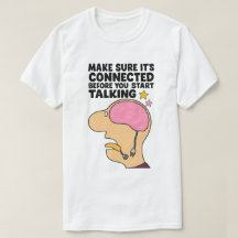 "Cerveau drôle avec fil déconnecté - Réfléchissez 