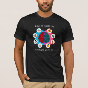 T-shirt cerveau gauche du cerveau droit