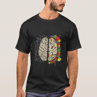 T-shirt Cerveau Hemisphères Science Art Math Meilleur cade