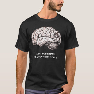 T-shirt Cerveau Humain Vintage Engrèvement Ajouter Votre P