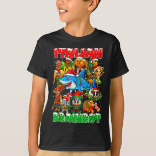 T-shirt Cerveau Italien Noël Drôle Cerveau Italien en Putr