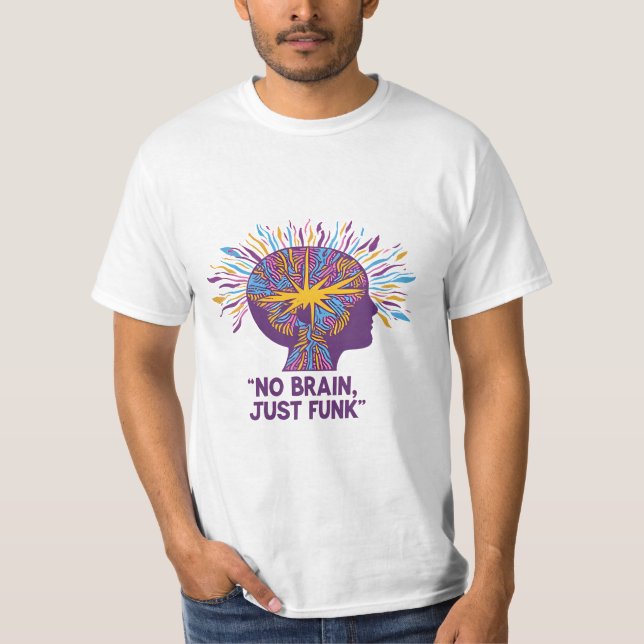 T-shirt Cerveau maggé - Psychédélique Funk Rock Tee (Devant)