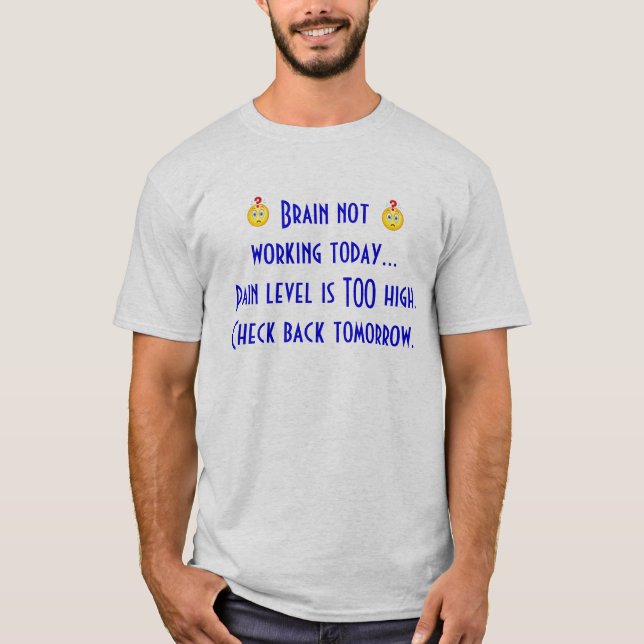 T-shirt Cerveau ne fonctionnant pas #2 (Devant)