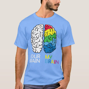 T-shirt Cerveau neurodiversité pour Dyslexie TDAH Autisme