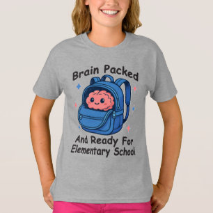 T-shirt « Cerveau prêt et paré pour l'école primaire »