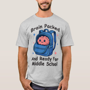 T-shirt «Cerveau Prêt pour le Collège» Cerveau