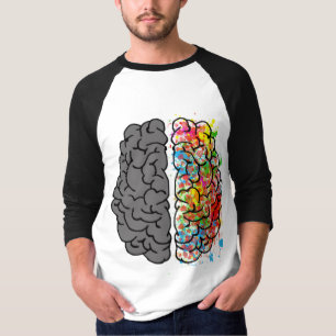 T-shirt cerveau psychologie idée coeur polo chemise