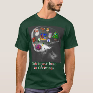 T-shirt Cerveau sur Noël
