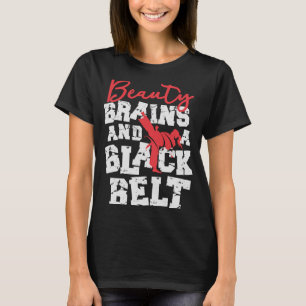 T-shirt Cerveaux De Beauté Martiale Et Ceinture Noire