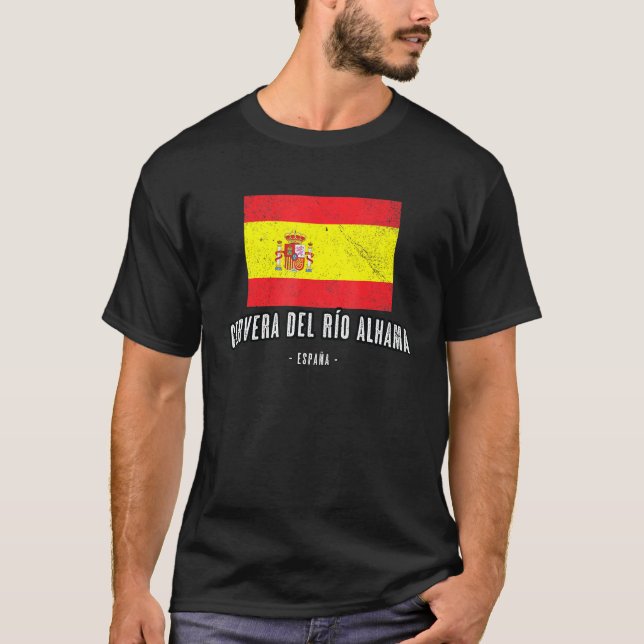 T-shirt Cervera Del Ro Alhama Espagne Es Drapeau Ville Ban (Devant)