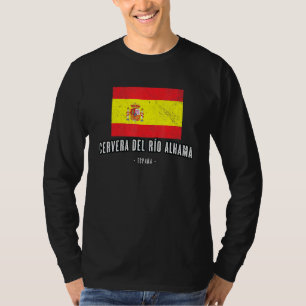 T-shirt Cervera Del Ro Alhama Espagne Es Drapeau Ville Ban