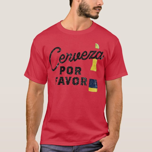T-shirt Cerveza, Por Favor (Devant)