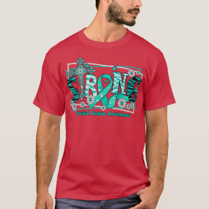 T-shirt Cervical Awareness ruban croisé Un espoir fort amo