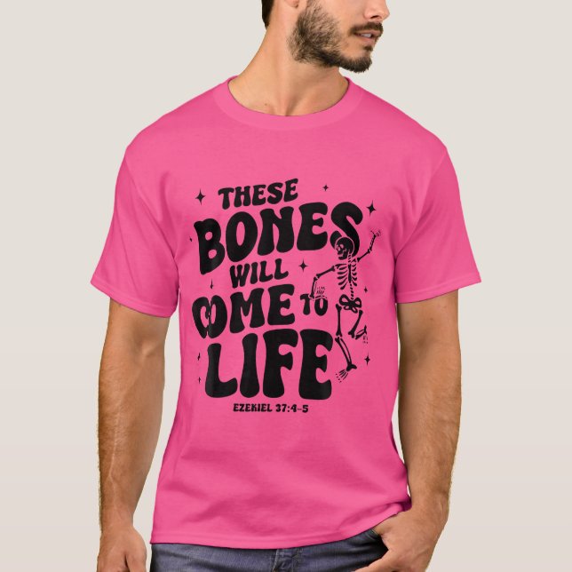 T-shirt Ces Os Viendront À Vie Dansant Skeleton Chr (Devant)