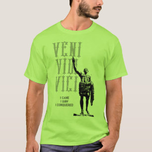 T-shirt César Veni Vidi Vici Mens Moderne Lime Vert