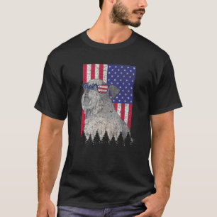T-shirt Cesky Terrier Patriotique Chien USA Pride American