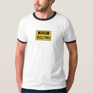 T-shirt Cesser le signe d'intimidation jaune