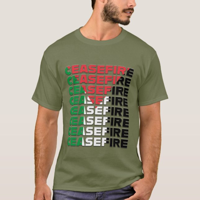 T-shirt cessez-le-feu - Palestine Map Tee (Devant)