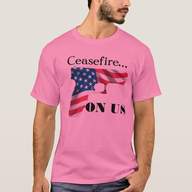 T-shirt Cessez-le-feu… SUR LES USA (Devant)