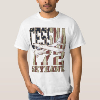 T-shirt Cessna 172 Skyhawk avec drapeau Vintage des États-