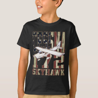 T-shirt Cessna 172 Skyhawk avec drapeau vintage des États-