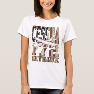 T-shirt Cessna 172 Skyhawk avec drapeau Vintage des États-