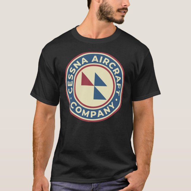 T-shirt Cessna Aircraft Company - Logo Rond Personnalisé  (Devant)