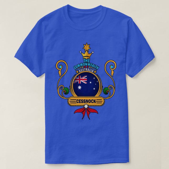 T-shirt Cessnock ville accueil Golden Australian Flag Souv (Design devant)