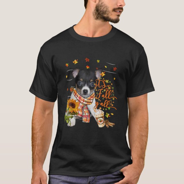T-shirt C'est Automne Y Tous Toy Fox Terrier Chien Thanksg (Devant)